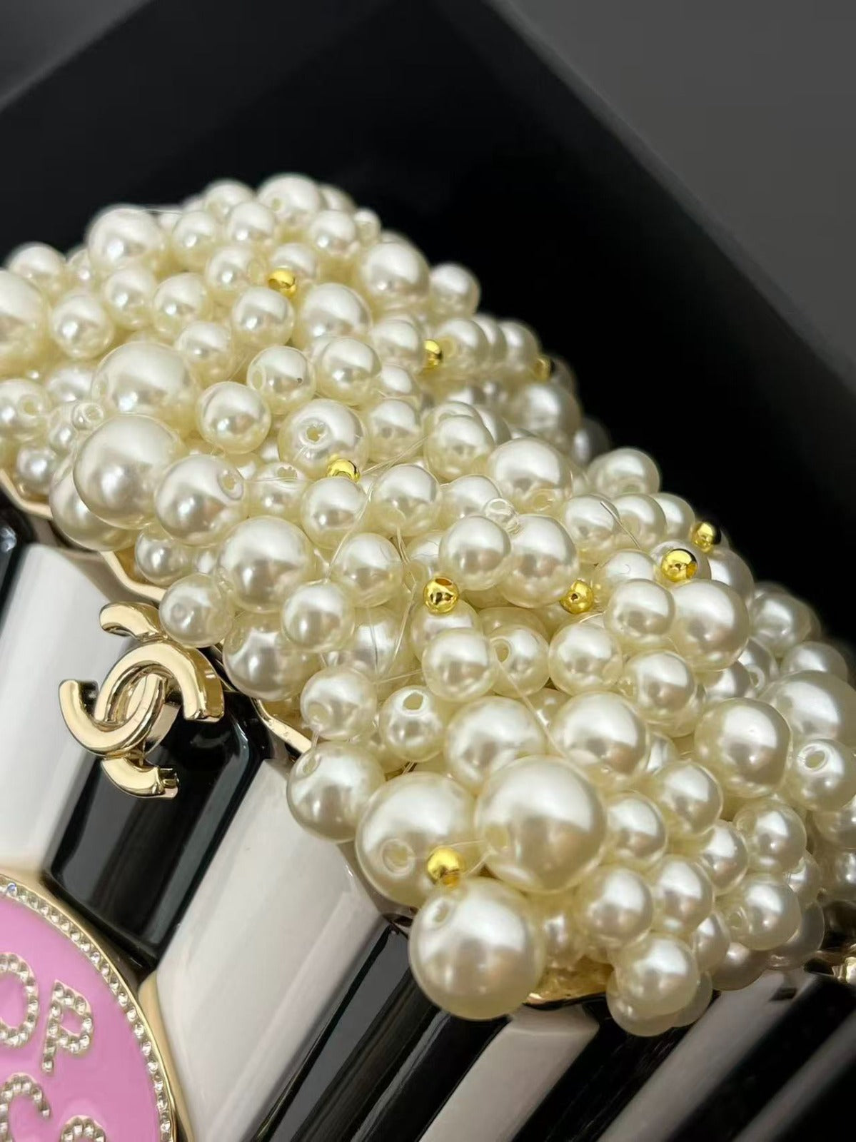CHANEL 26S POP COCO CLUTCH IN BLACK & WHITE PATENT LEATHER