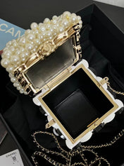 CHANEL 26S POP COCO CLUTCH IN BLACK & WHITE PATENT LEATHER
