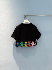 Loewe 25 Bear Embroidered High Waist Short T-shirt Cotton