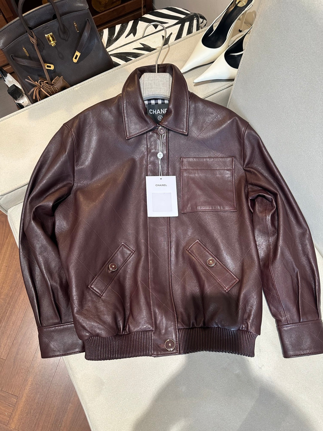 CHANEL 26S RETRO LEATHER JACKET 1286
