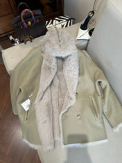 HERMES 26S SHEARLING COAT 813