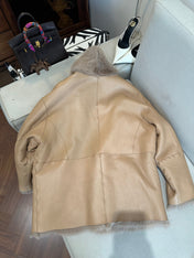 HERMES 26S SHEARLING COAT 812