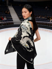 CHANEL 26S SCARF 135 IN CASHMERE AND SILK 309325