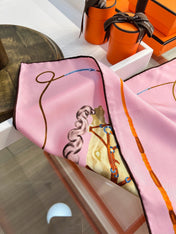 HERMES 26S PRINTED SQUARE SCARF 88 IN SILK 309921