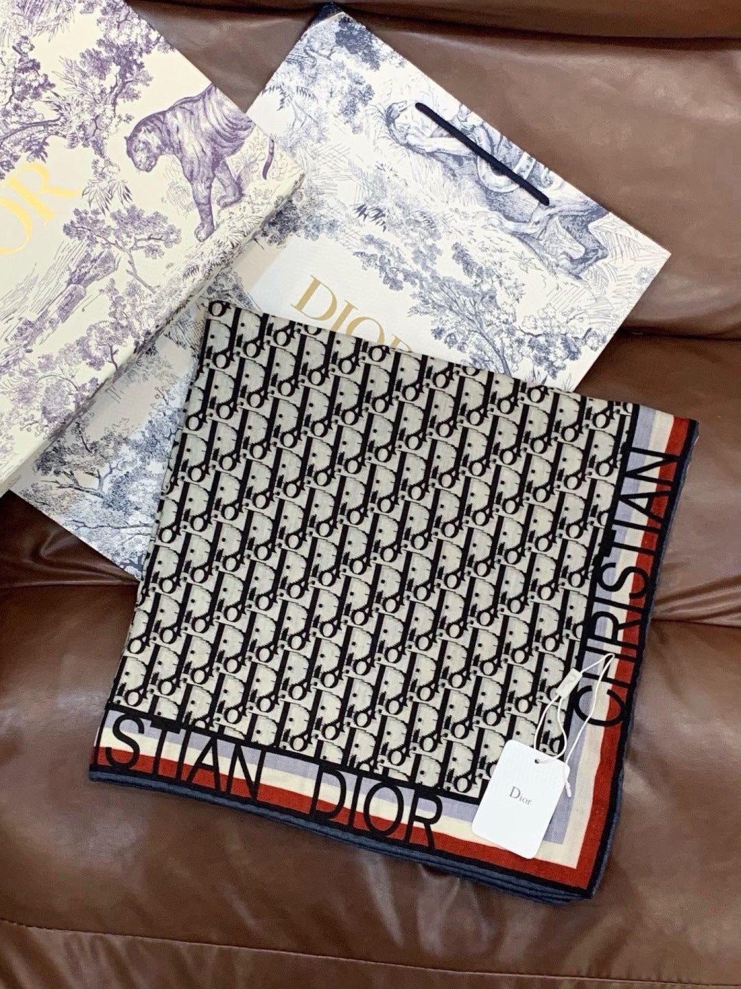 DIOR 26S SCARF 140CM IN CASHMERE SILK 311937