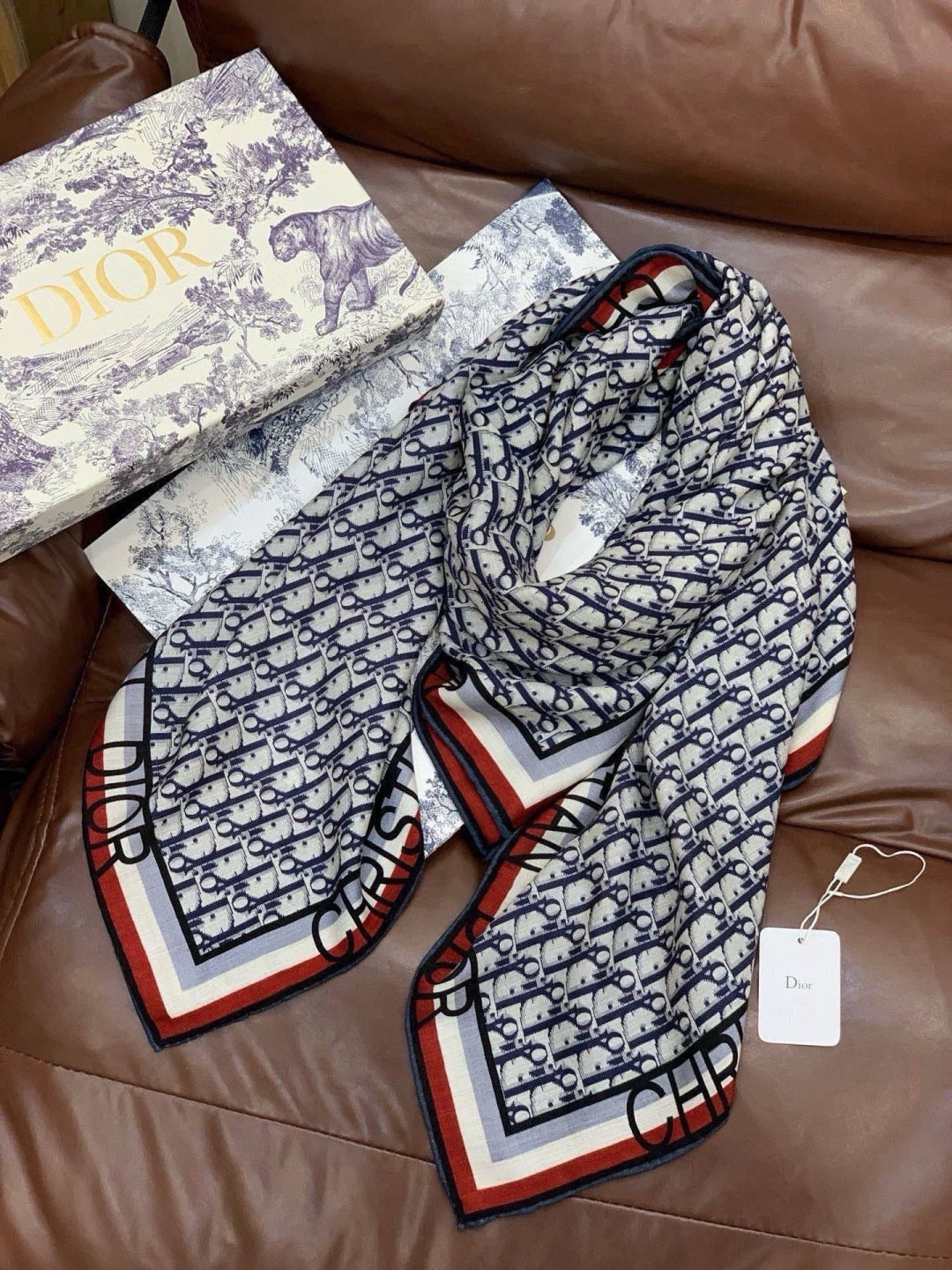 DIOR 26S SCARF 140CM IN CASHMERE SILK 311938
