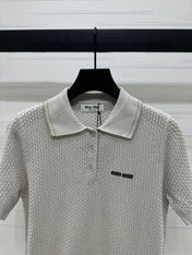 MIUMIU SHORT-SLEEVE KNIT POLO 269487