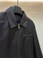PRADA 26S COLLARED ZIP-UP JACKET 1329