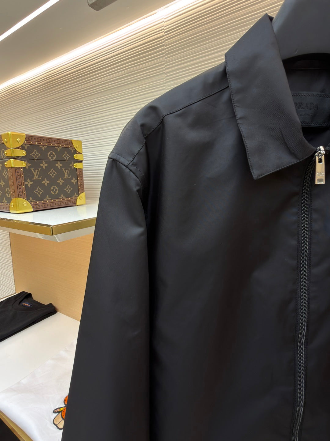 PRADA 26S COLLARED ZIP-UP JACKET 1329