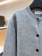 MIUMIU 26S ROUND NECK CARDIGAN 1370