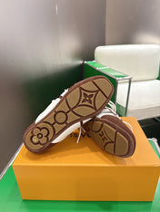 LV 26S MULE SNEAKERS IN DARK BROWN SUEDE