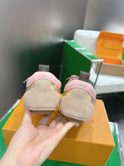 LV 26S SNEAKERS IN LIGHT PINK SUEDE AND GOLD LAMBSKIN WITH CHERRY CHARM