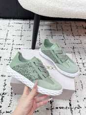 JIMMY CHOO 26S SNEAKERS IN SAGE GREEN SUEDE