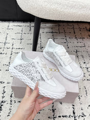 JIMMY CHOO 26S SNEAKERS IN WHITE SUEDE