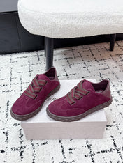 JIMMY CHOO 26S SNEAKERS IN DARK RED SUEDE