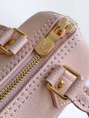 LV 25S NANO SPEEDY BAG 16 IN ROSE AND QUARTZ EMBOSSED GRAINED CALFSKIN