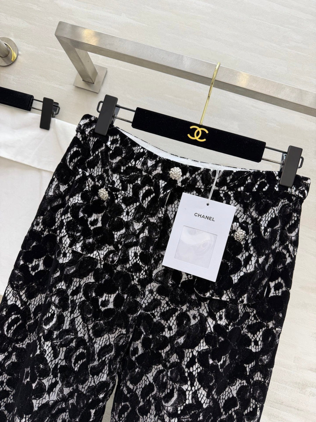 CHANEL 26S LACE FLARED PANTS STYLE 1026