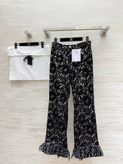 CHANEL 26S LACE FLARED PANTS STYLE 1026