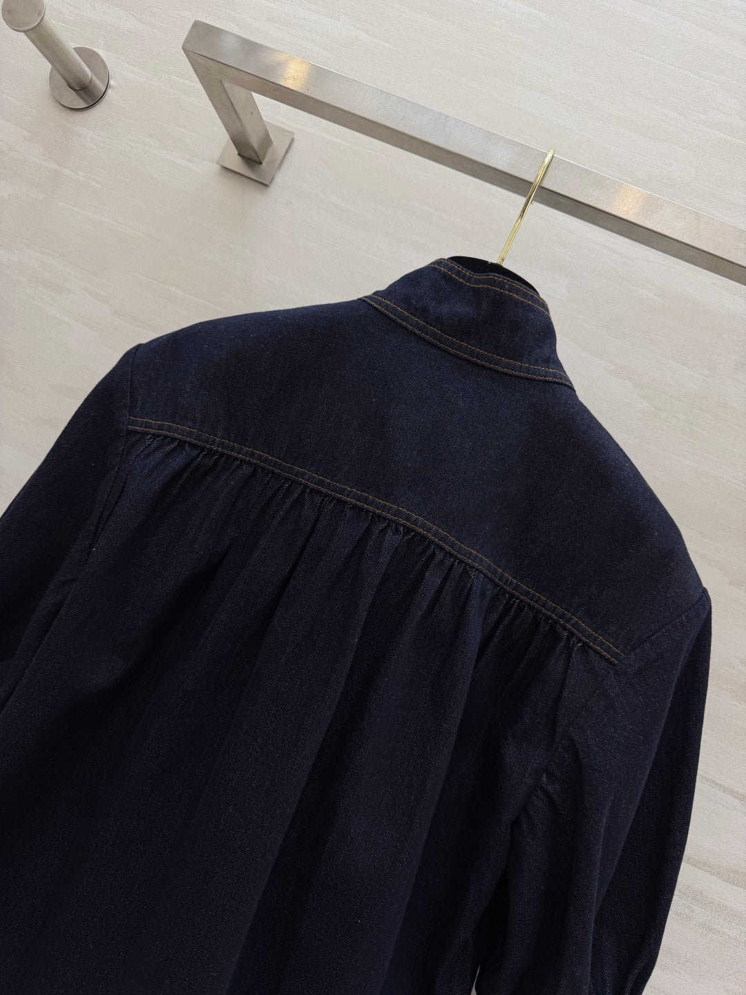 ZIMMERMANN 26S STAND COLLAR DENIM SHIRT STYLE 41