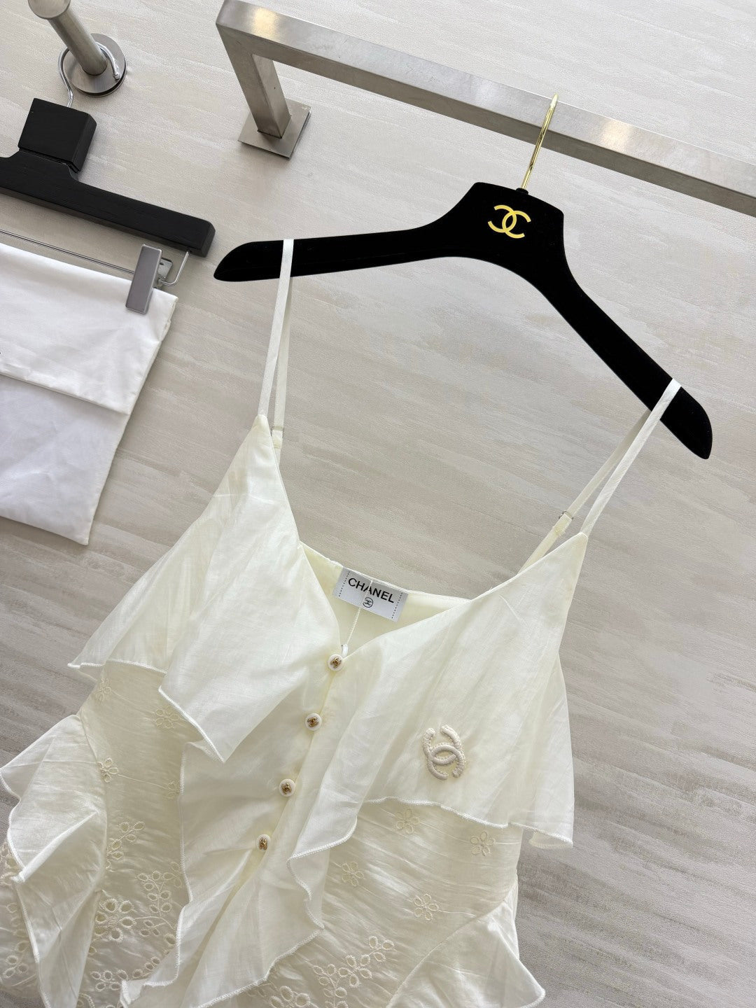 CHANEL 26S RUFFLE CAMI TOP 1471