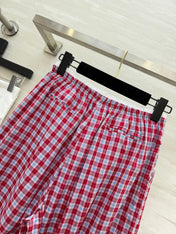 CHANEL 26S PLAID WIDE-LEG PANTS 1445