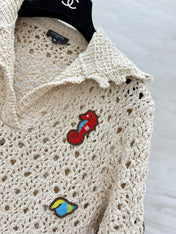 CHANEL 26S KNIT COLLARED TOP 1424