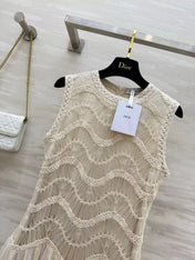 DIOR 26S SLEEVELESS LACE MAXI DRESS 1400