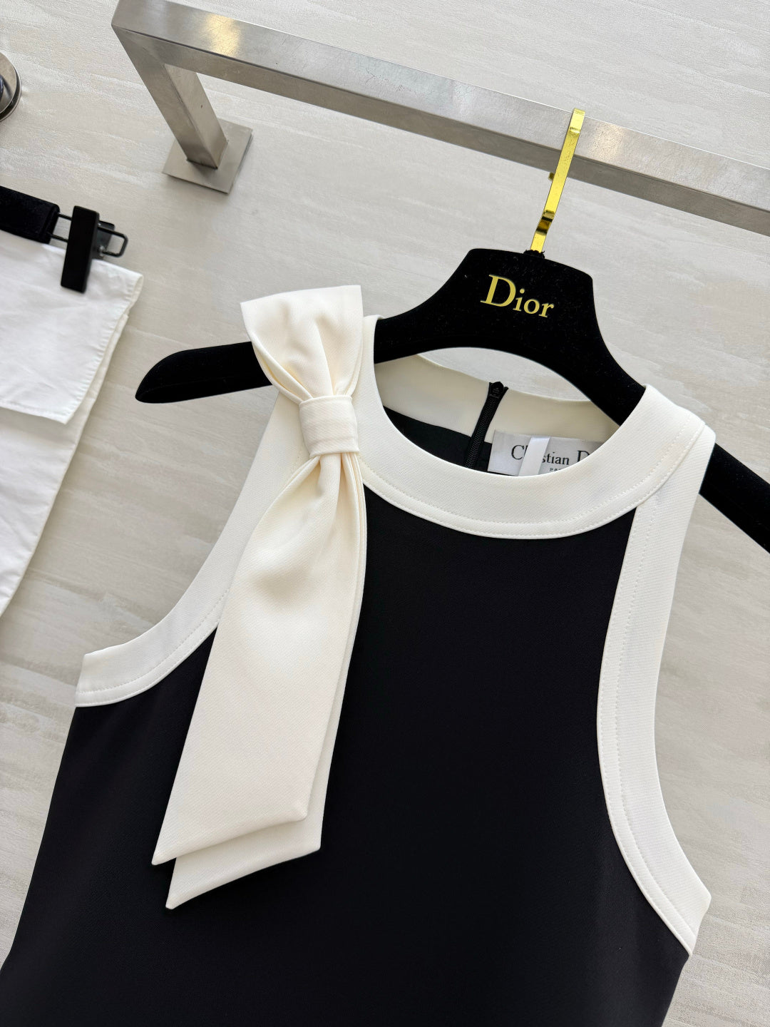 DIOR 26S SLEEVELESS A-LINE DRESS WITH BOW 1399