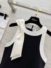 DIOR 26S SLEEVELESS A-LINE DRESS WITH BOW 1399