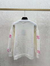 CHANEL 25S LONG-SLEEVE ROUND-NECK SWEATER 526