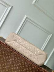 ANYTIME MM 42 IN TOURTERELLE GRAY MONOGRAM EMPREINTE CALFSKIN GOLD HARDWARE