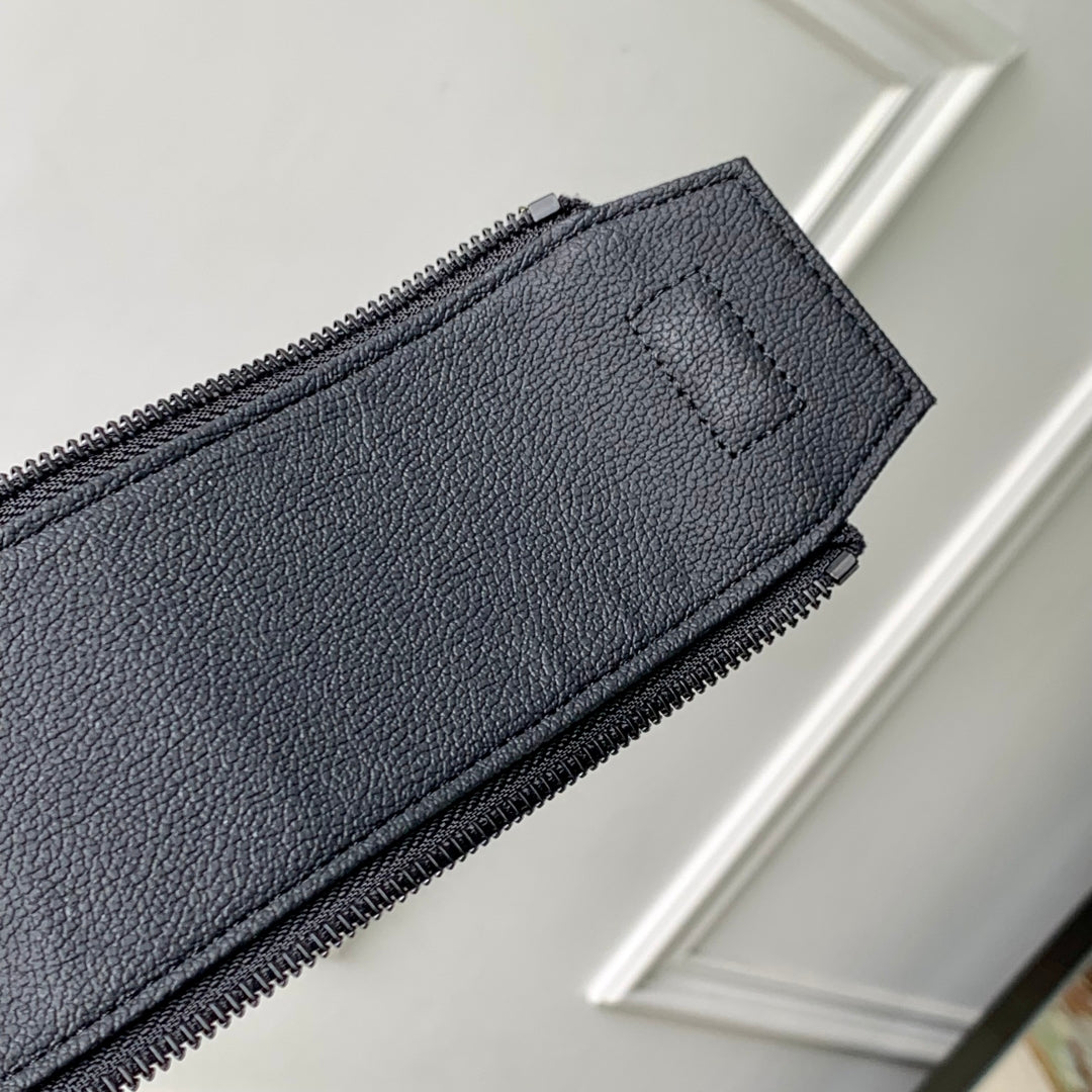DOPP KIT 28 IN SKY BLUE MONOGRAM SHADOW CALFSKIN EMBOSSED LOGO