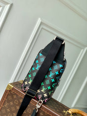 AVENUE SLINGBAG 18 IN BLACK MONOGRAM ECLIPSE CANVAS MULTICOLOR GRADIANT LOGO