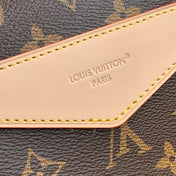 MONTSOURIS BACKPACK MINI 27 IN BROWN MONOGRAM COATED CANVAS AND CALFSKIN