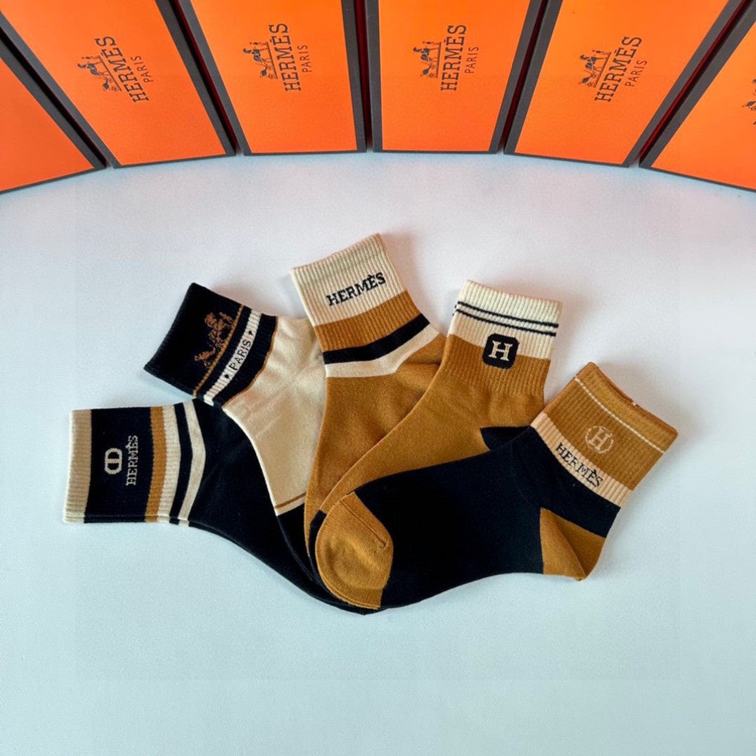 HERMES 26S ANKLE SOCKS 494245 (1 BOX)