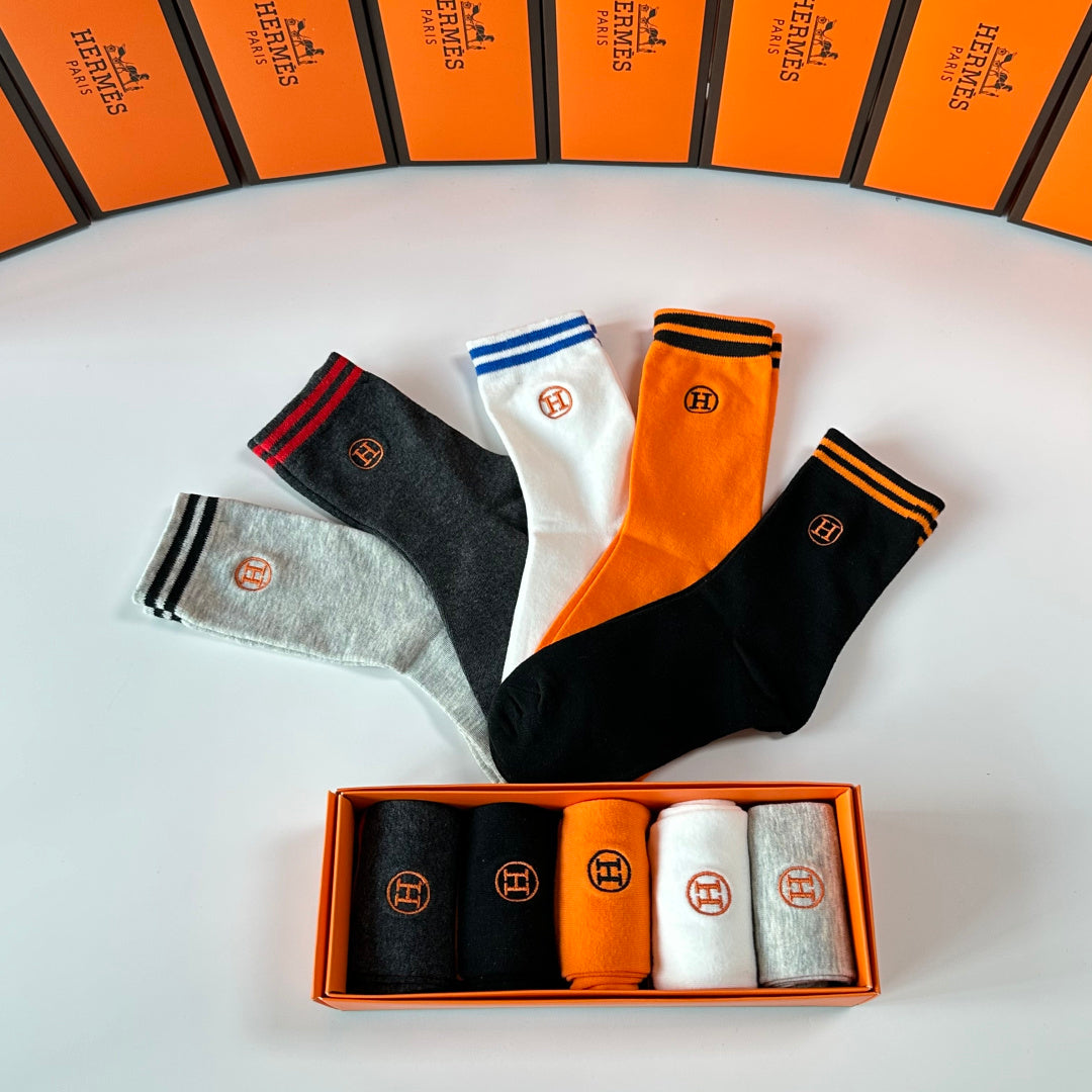 HERMES 26S CREW SOCKS 270771 (1 BOX)