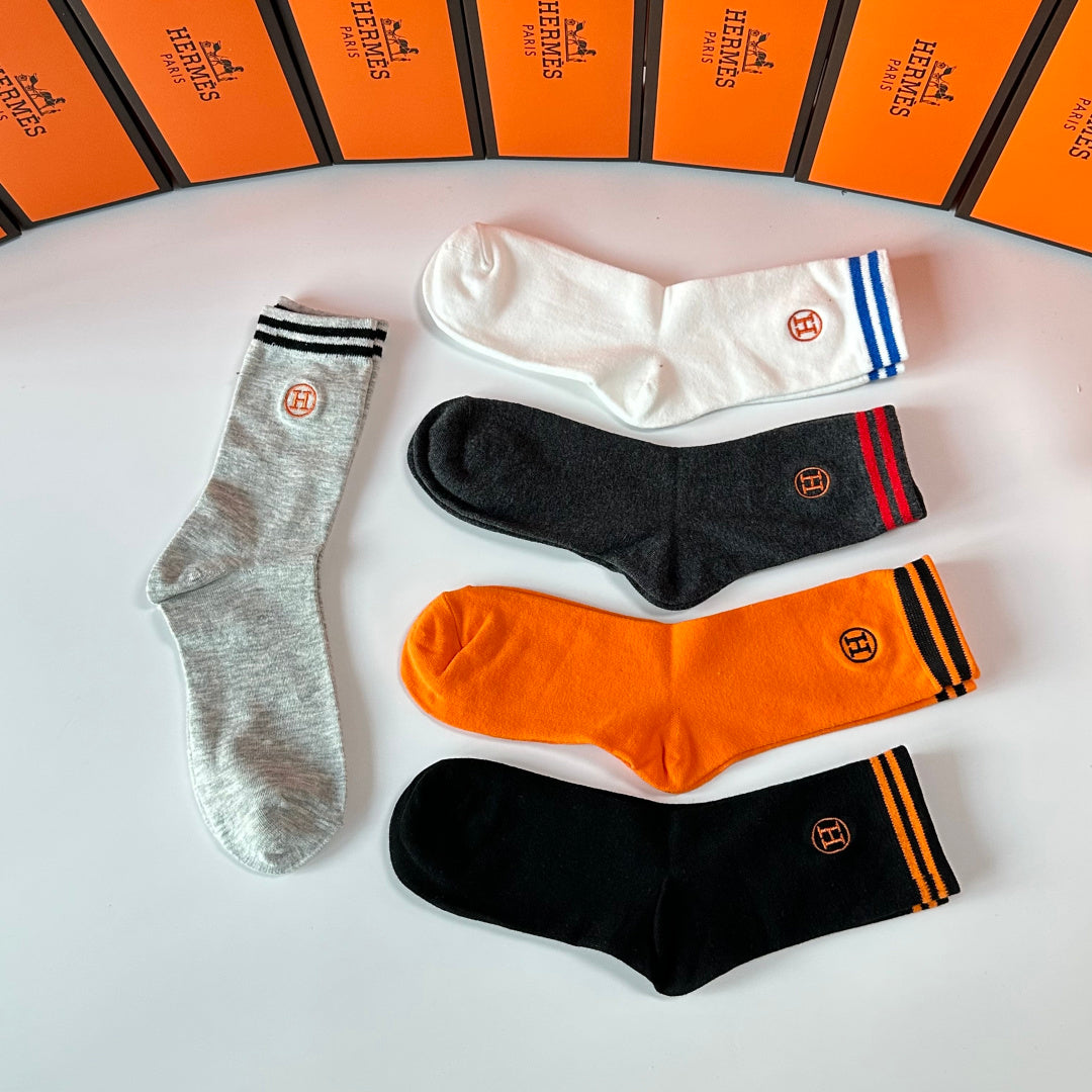 HERMES 26S CREW SOCKS 270771 (1 BOX)