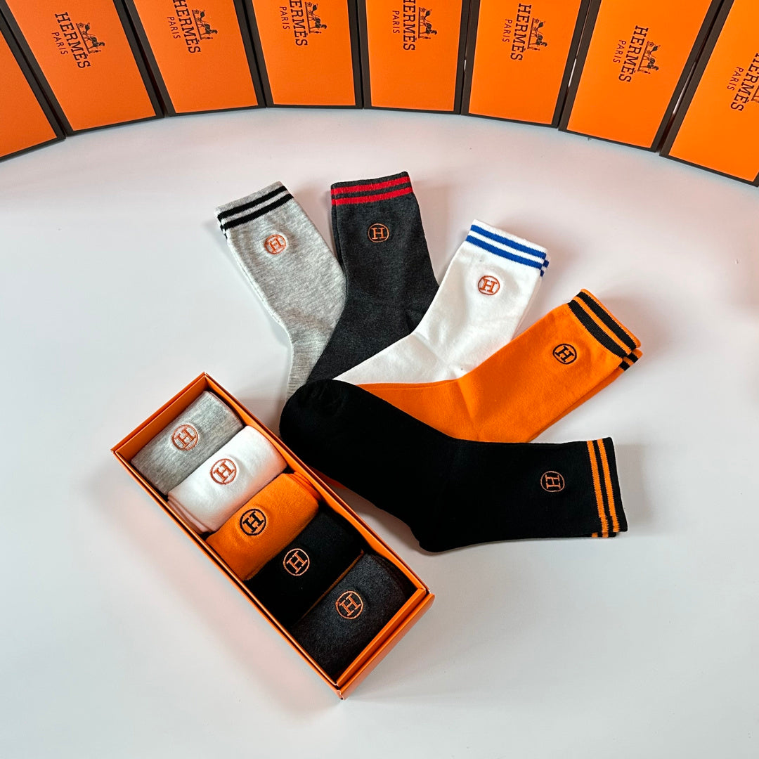 HERMES 26S CREW SOCKS 270771 (1 BOX)