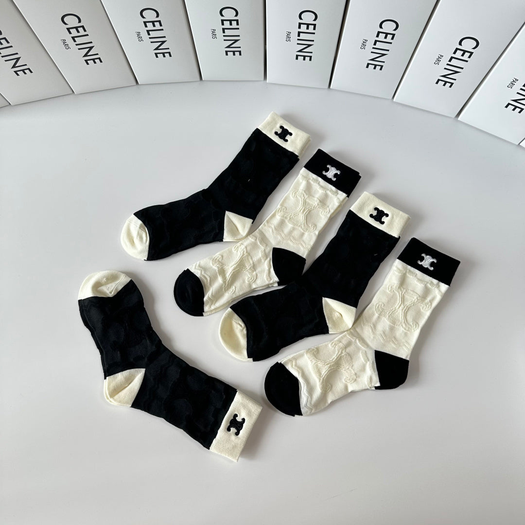 CELINE 26S CREW SOCKS 341899 (1 BOX)
