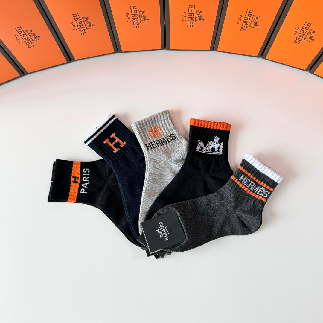 HERMES 26S ANKLE SOCKS 395220 (1 BOX)