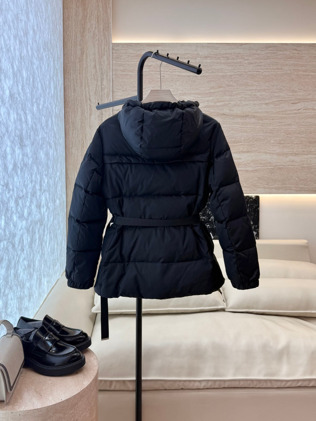 PRADA 26S HOODED DOWN PUFFER JACKET 1324