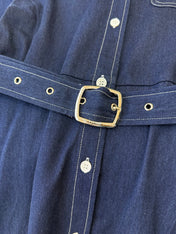 CELINE 26S LONG SHORT SLEEVE DENIM DRESS 367