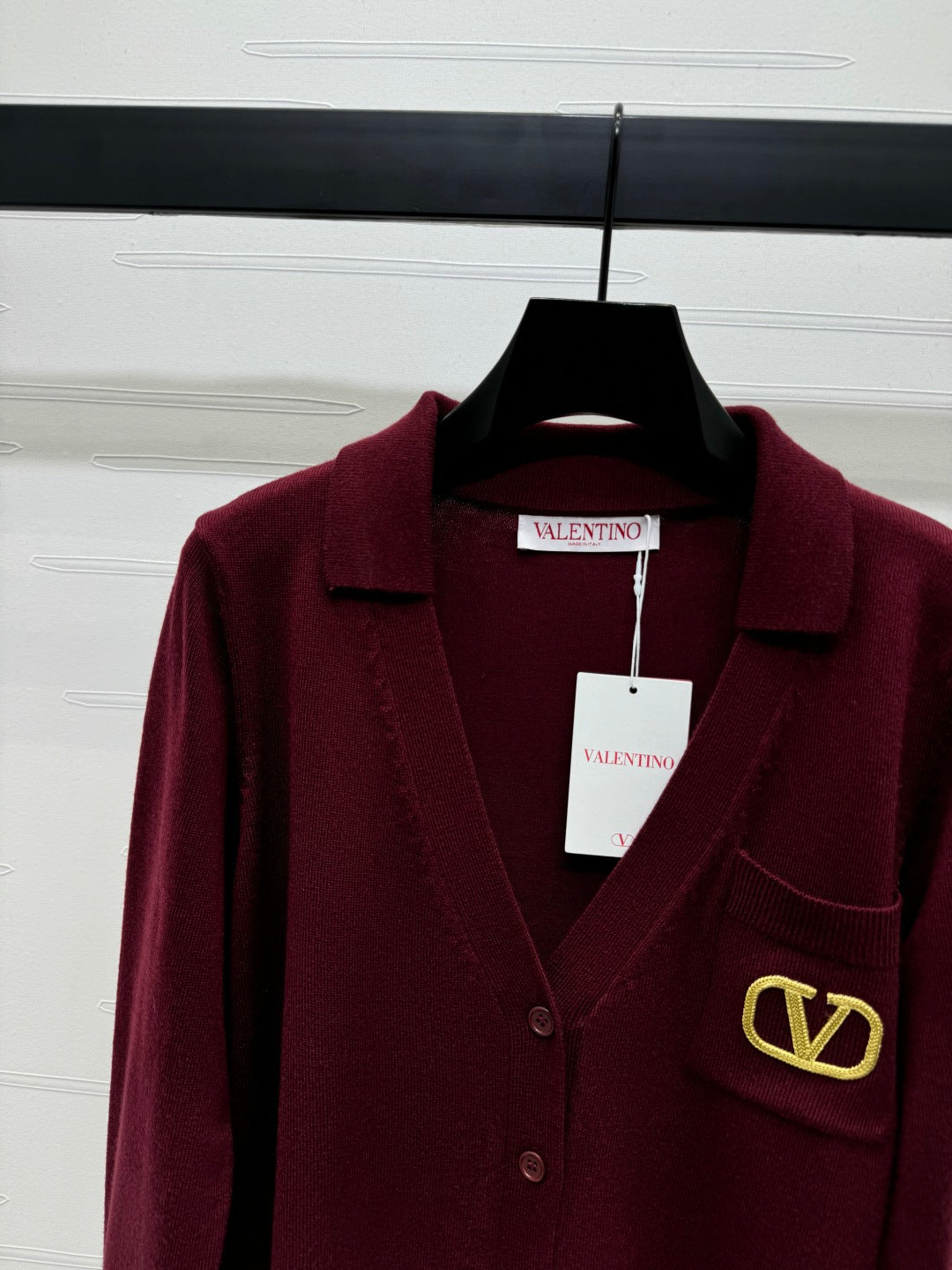 VALENTINO 26S COLLARED KNIT CARDIGAN 393