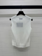 PRADA SEQUIN-EMBELLISHED V-NECK KNIT TANK BLAZER 274810