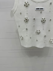 MIU 25S 3D RHINESTONE TANK TOP 264255