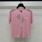 MIU 25S SHORT SLEEVE ROUND NECK CARDIGAN 264270