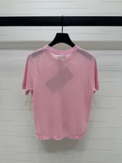 MIU 25S SHORT SLEEVE ROUND NECK CARDIGAN 264270