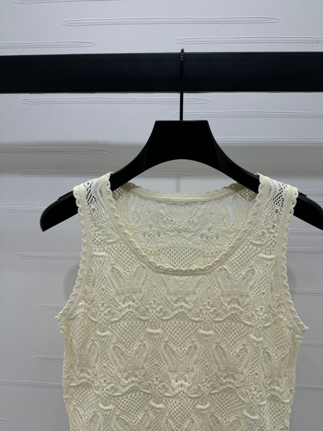 DIOR 25S HAND CROCHET VEST IN COTTON 264185