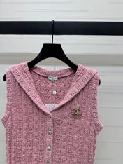 CHANEL 25S CROCHET SLEEVELESS VEST 264180