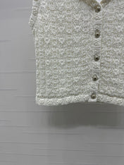 CHANEL 25S CROCHET SLEEVELESS VEST 264178